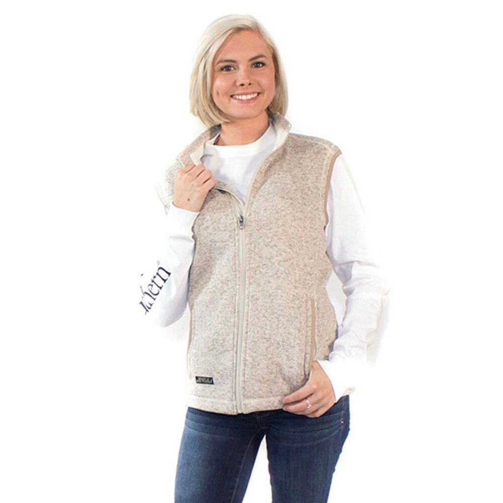 Simply Southern Pebble Knit Vest, Large. Preppy